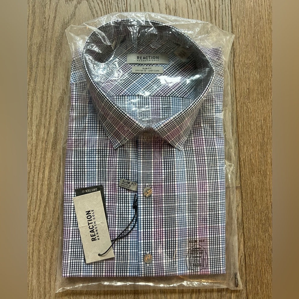 Kenneth Cole Reaction men’s slim fit dress shirt, new with tags